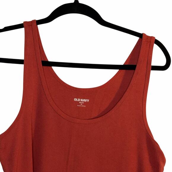 Old Navy Slim Fit Ribbed Tank Top Bundle – Size XL  Green, Light Blue & Rust Red - Picture 6 of 10